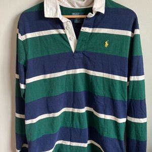 Vintage Polo Rugby Striped Shirt Size M